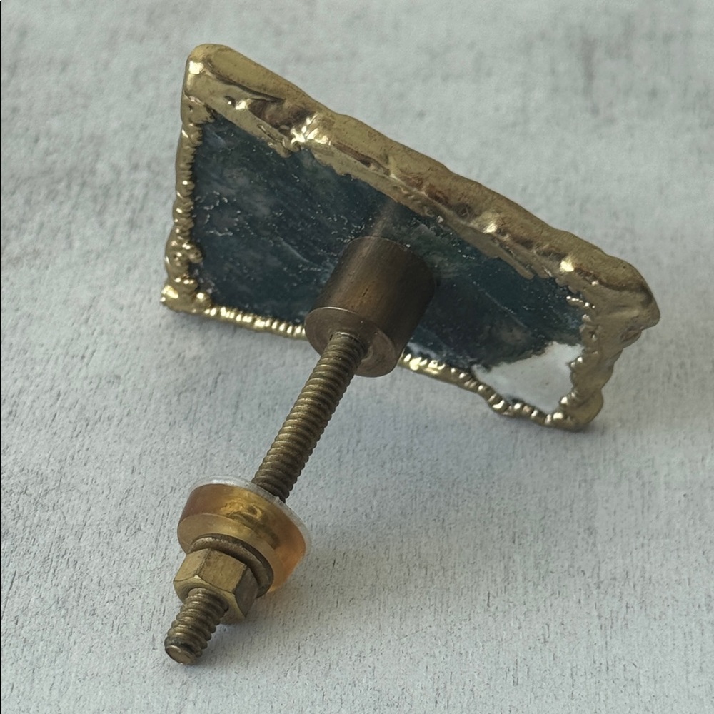 Anthropology VTG Cabinet Drawer Agate Handle Knob Pull Handle - Picture 11 of 14